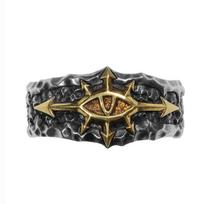 Abaddon Plėšiko Žiedas Warhammer 40K Juodojo Kryžiaus Čempiono Papuošalas Reguliuojamas Auksinis Akių Atidarymo Žiedas Gotikinis Žaidimų Vyrams resizable