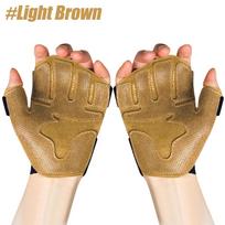 1Pair Weight Lifting Gloves Padded Leather Palm Grip Durable Gym Gloves For Kettlebell Pull-Ups Row Training S