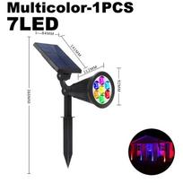 7LED lauko saulės šviestuvai RGB keičiama vejos žemės lempa IP65 vandeniui atspari kraštovaizdžio prožektoriai sodo dekoravimui RGB light-1pc