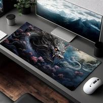 Sakura Dragon Cool Mouse Pad Non-slip Wear-Resistant Rubber Bottom Stitched Edge Keyboard Mat Gaming Office Laptop CP Carpet 30x60cm