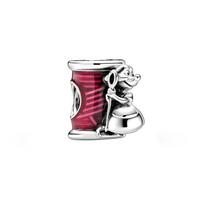 Pandora Disney serija Pelenė Pelė Suzy Ir Siūlas Su Adatė Pakabukas Unisex Pakabukas 799200C01 Rose Red/Silver