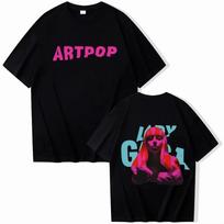 Lady Gaga The Fame T-shirt Man Women Harajuku O-neck Summer Casual Shirt 2026 Summer New Fashion Cotton Short-sleeved Top 4XL