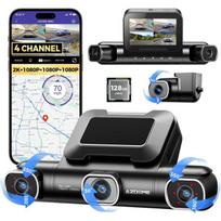 Vaizdo registratorius AZDOME M660, 4 kanalų, 360°, 2.5K + 3x1080P, su 128GB eMMC ir 5G WiFi