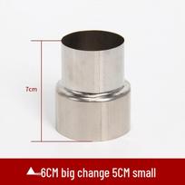 304 nerūdijančio plieno dujinio vandens šildytuvo dūmtraukio reduktorius, 6 cm į 5 cm perėjimo jungtis