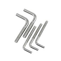 304 nerūdijančio plieno L formos sriegiuotas varžtas, 7 formos pagrindas, stačiakampis sriegis, M6/M8/M10/M12 dydžiai M4*33 (10 pcs) L-shaped anchor bolt
