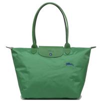 Longchamp Le Pliage serijos sulankstomas audinio pirkinių krepšys su ilgomis rankenomis,  Koldūno  formos, peties krepšys, moteriški krepšiai, Kaktuso žalias 1899619P25 Cactus Green