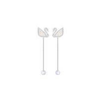 Swarovski gulbės perlų rodžio padengimo auskarai Moteriški auskarai Sidabriniai 5429270 Box (Random Color)