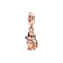 Pandora Šviečiantis Kačiuko Pakabukas 3D Sėdinčio Katino Pakabukas Moteriškas Pakabukas Rožinio Aukso 782259C01 Rose Gold,F