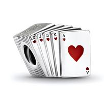Pandora Žaidimo Kortos Pakabukas 925 Sidabro Pakabukas Moteriškas Pakabukas 797195EN09 Red/Silver,F