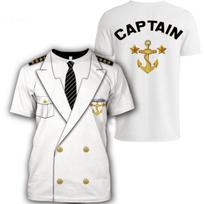 Tamsiai mėlyni uniforminiai kostiumai Cosplay Juokingi T-shirt vyrams Seksualūs moterims Kapitonų marškinėliai Uniforminiai viršutiniai drabužiai L