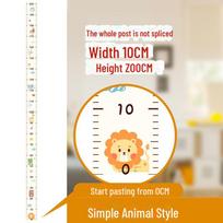 Ūgio matavimo sienų lipdukai vaikams: Lengvai uždedama, nepažeidžianti liniuotė nuo 0 kūdikių ir vaikų augimo stebėjimui. Height Sticker beige