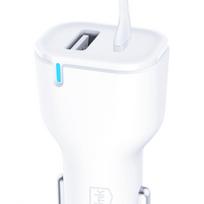 Priedai - 3mk automobilinis įkroviklis 20W PD3.0 QC 3.0 USB 1A1C baltas MM