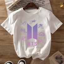 2026 BTS Vasaros Mada Madingi Marškinėliai Vyrams Moterims Vintažinis Viršutinis Drabužis Hip Hop Gatvės Apranga Perdyelis T-shirt Trumpomis Rankovėmis Laisvalaikio Drabužiai 4XL