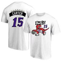 Retro Version Toronto No.15 Vince Carter Cotton Jersey Training Jersey Crew Neck Short Sleeve T-shirt Basketball Sports Clothing 4XL