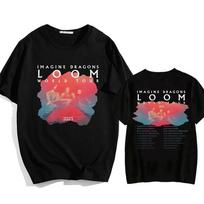 2026 Imagine Dragons Loom Tour Marškinėliai Trumpomis Rankovėmis Medvilniniai Vyrams Moterims T Marškinėliai Aukštos Kokybės Minkšti Unisex Gatvės Apranga Hip Hop Mada 4XL