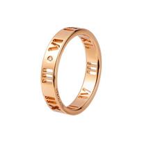 Tiffany & Co. Atlaso serijos romėniški skaitmenys, deimantinis tuščiaviduris 18K rožinio aukso deimantinis žiedas, unisex žiedas 30480597 Box,5.5