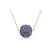 Swarovski Curiosa trikampio pjūvio auksinio tono karoliai Moteriški karoliai 5629228 Blue,F