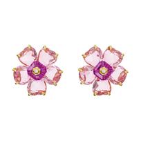 Swarovski Florere Gėlių rašto Madingi Išskirtiniai Imituoto Kristalo Auskarai Moteriški auskarai 5650563 Box (Random Color),F,Pink