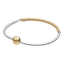 Pandora Trijų grandinėlių apyrankė Moteriška apyrankė Auksinė 568143 Box,19 CM