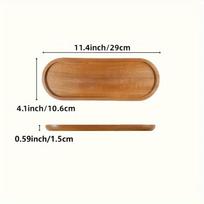 1 vnt akacijos medžio serviravimo padėklas – puikiai tinka įvairiems patiekalams patiekti Large Oval Dinner Plate--11.4in