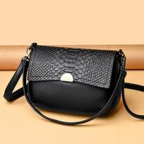Single-shoulder Crossbody Bag, Fashionable Hand-held Small Square Bag, Crocodile Pattern Trendy Bag juoda