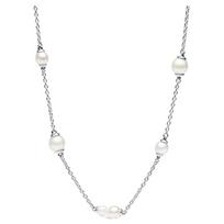 Pandora Individualaus dizaino 925 svarų sidabro karoliai su perlu ir kubiniu cirkoniu moterims 393175C01 Box