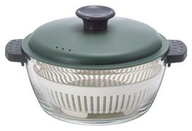 Bestco Glass Pot for Microwave and Oven LLG484 Heat-Resistant Cooking, 1.0L, Khaki, (Lock & Lock)