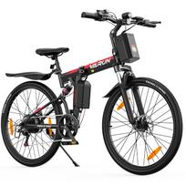 VARUN M26-3 PRO Sulankstomas elektrinis dviratis, 48V 7.8Ah baterija, pilna pakaba raudona