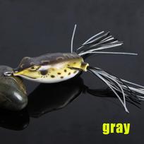 Sougayilang tuščiaviduriai varlių žvejybos masalai, dirbtiniai minkšti vandens masalai, skirti Bass Snakehead žvejybos masalams 1pcs pilka