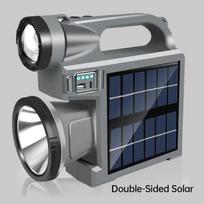 Saulės rankiniai lauko šviestuvai Nešiojami LED žibintuvėliai Įkraunamas rankinis žibintuvėlis LED blykstės lemputė, skirta žygiams lauke stovyklaujant Solar power supply