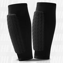 1 Pair Football Shin Guard Soccer Anti-collision Compression Basketball Leg Warmers Gym Leg Calf Sleeves Socks M