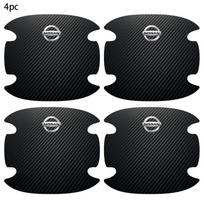 4 vnt. Anglies Pluošto Automobilio Durų Dubenėlio Rankenos Anti-Scratch Lipdukas Nissan Nismo Juke Note Versa Almera X-Trail Xterra Qashqai 4pcs