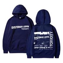 „System of A Down“ toksiškumo albumo grafiniai gobtuvai vyrams ir moterims gotikinio roko dideli megztiniai vyrams 90-ųjų alternatyvaus metalo gatvės apranga 4XL