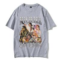Klasikiniai Vintažiniai Michael Jackson Grafiniai Marškinėliai Vyrams Moterims Apranga Mada Retro Gotikiniai Roko Marškinėliai Vyriški Punk Perdyddelio Marškinėliai 4XL gray