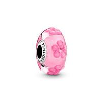 Pandora Rožinis Murano Stiklo Gėlių Pakabukas Žavesys Unisex Papuošalas 797901 Pink,F