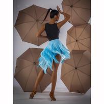 Moterų Lotynų Amerikos šokių sijonas Kutai su kutais Suknelė Salsa Samba Tango Layer Competition Salsa Latin Fringe Sijonas XS mėlyna