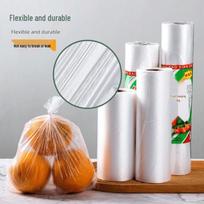 Sutirštinti maistiniai rankomis plėšomi šaldytuvo laikymo maišeliai Flat Mouth Bag 20cm*30cm 100 pcs 1 Roll Upgraded white