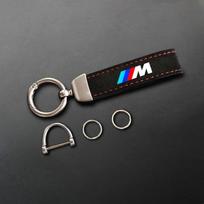 Suede Oda Lydinio Metalas Automobilio Raktų Pakabukas Anti-lost Žiedas Pakabukas BMW M Performance E46 E90 E60 F10 F30 E39 E36 F20 E87 G30 A juoda