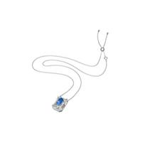 Swarovski Chroma Octagonal Cut Crystal Pendant Women jewelry Blue 5598374 Box+Shopping Bag (Random Color)