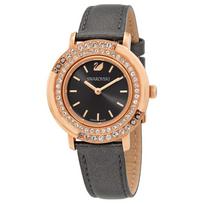 Swarovski Playful Lady serijos laikrodis Kvarcinis mechanizmas Odinis dirželis 34 mm Juodas ciferblatas Moteriški laikrodžiai 5243047 Black Dial black