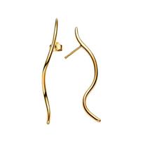 Pandora Shape Line Dizaino 14K paauksuoti auskarai Moteriški auskarai 263287C00 Box