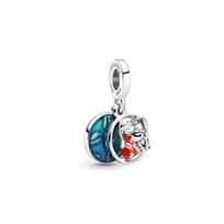 Pandora Disney Lilo & Stitch Šeimos pakabukas Unisex pakabukas 799383C01 Box,Silver/Blue