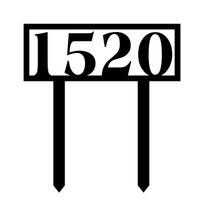 Metalinis adresinis ženklas, personalizuotas namo numeris, kiemo kuolas, dovana