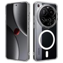 For Xiaomi 15 Ultra Case Magnetic Shockproof Transparent Soft TPU+ Hard PC Wireless Charging Cover for Xiaomi Mi 15 Ultra For Xiaomi 15 Ultra skaidri