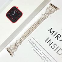 Cirkonio drugeliu metalinė apyrankė Apple Watch Series 11-1 laikrodžiui 38/40/41mm