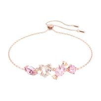 Swarovski Gema Candy Rožinio aukso padengimo apyrankė Moteriška apyrankė Rožinė 5626656 Box (Random Color)