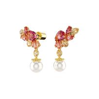 Swarovski Gema Kristalu Inkrustuoti Auskarai Moteriški Auskarai Raudoni 5688486 Box (Random Color)