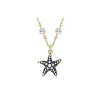 Swarovski Idyllia Jūrų žvaigždės pakabukas Imituotas krištolas Aukso spalvos Imituotos perlo vėrinys Unisex vėrinys 5684116 Box (Random Color)