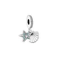 Pandora jūrų žvaigždė ir kriauklė 925 sidabro pakabukas Moteriški papuošalai 792076CZF Box,Silver