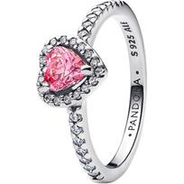 Pandora Originalus Dizainas 925 Sidabro Kubinio Cirkonio Žiedas Moteriški žiedai Rožinis 198421C03 Box,50MM
